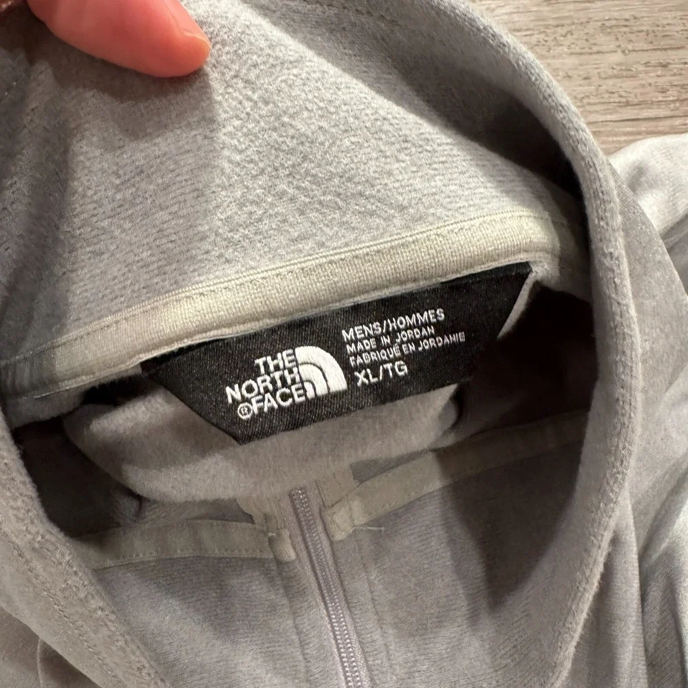 The North Face Quarter Zip Pullover Men XL Gray Outdoor BlueSnap Gorpcore Hiking